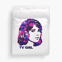 TV Girl Floral Duvet Cover