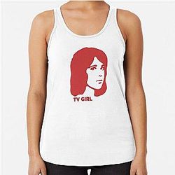 TV Girl Red Dream Girl Logo Racerback Tank