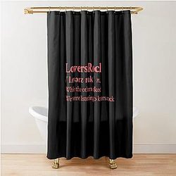 TV Girl Band Aesthetic Rock Lovers Black Shower Curtain