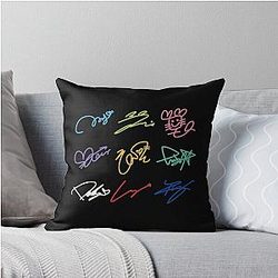 Twice Signatures Throw Pillow