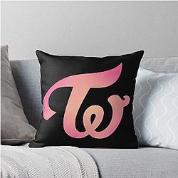 Apricot Neon Magenta Throw Pillow
