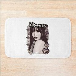 Twice Momo Kpop Girl Group Golden Collage Cozy Y2K Vintage Design Bath Mat