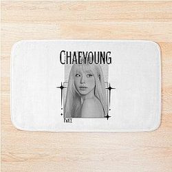 Twice Chaeyoung Kpop Girl Group Golden Collage Design K music South Korean Vintage Bath Mat