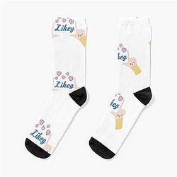 Twice Liky Cute Kpop Song Lyrics Typography Socks