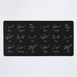 Twice Autographs with Name White Desk Mat