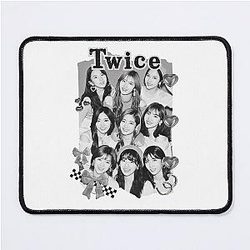 TWICE K-pop Girl group K-music South Korean Girl Group Black and White Digital Art Portrait Mouse Pad