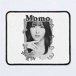 TWICE Momo K-pop Girl group K-music South Korean Girl group Black White Collage Digital Art Portrait Mouse Pad