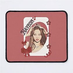 Twice Nayeon Kpop Girl Group Red Aesthetic Collage Design Mouse Pad