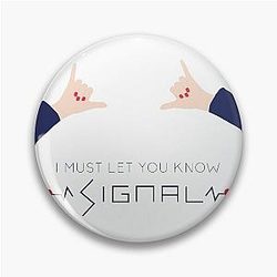 Twice Signal Cute Kpop Song Lyrics Typography Pin