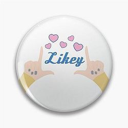 Twice Liky - Cute K Pop Song Lyrics Typography Pin