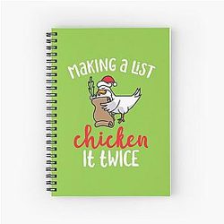 Chicken Funny Christmas Spiral Notebook