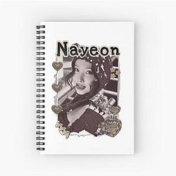Twice Nayeon Kpop Girl Group Golden Collage Design K-music South Korean Scrapbook Cozy Y2K Vintage Spiral Notebook