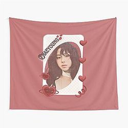 TWICE Chaeyoung K-pop Girl group K-music South Korean Girl group Red Aesthetic Tapestry