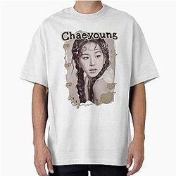 TWICE Chaeyoung Kpop Girl Group Golden Collage K-music south korean Cozy Y2K Vintage Oversized T-Shirt