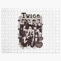 TWICE Kpop Girl Group Golden Design K-music Collage Cozy Y2K Vintage Design Jigsaw Puzzle