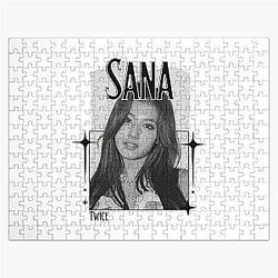 TWICE Sana Kpop Girl Group Collage Design Cozy Y2K Vintage Design Jigsaw Puzzle