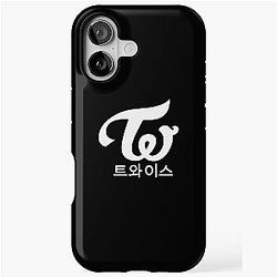 Twice Kpop logo Hangul Black White iPhone Tough Case
