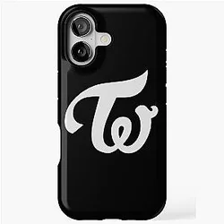 Twice Logo Silver iPhone Tough Case