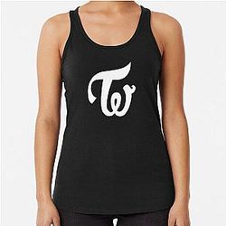 Twice Logo White Racerback Tank Top