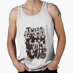 TWICE K-pop Girl Group Golden Design K-music Scrapbook Cozy Vintage Tank Top