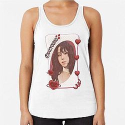 TWICE's Chaeyoung Kpop Girl group K-music South Korean Girl group Red Aesthetic Collage Racerback Tank Top