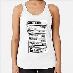TWICE Kpop Nutritional Facts Racerback Tank