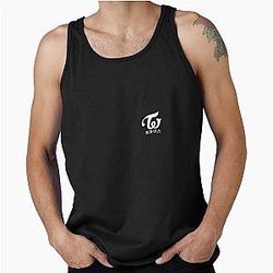 Twice Kpop Hangul Black White Tank Top