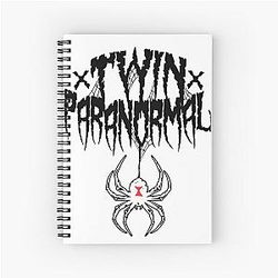 Twin Paranormal Merchant Webbed Widow Spiral Notebook