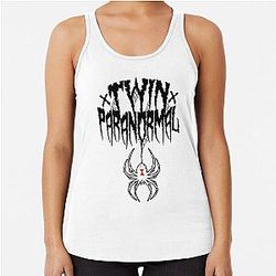 Twin Paranormal Merch Webbed Widow Racerback Tank