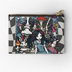 Psychedelic Alice in a Twisted Wonderland Pouch