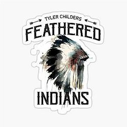 Tyler Childers Feathered Indians Sticker