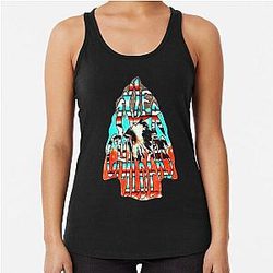 Graphic Tyler Childers Bluegrass Vaporwave Racerback Tank