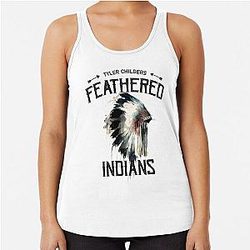 Tyler Childers Feathered Indian Racerback Tank Top