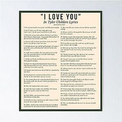 I Love You In Tyler Childers Lyrics Poster