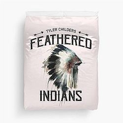 Tyler Childers Feathered Indian Duvet Cover