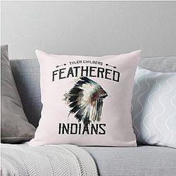 Tyler Childers Feathered Indians Throw Pillow