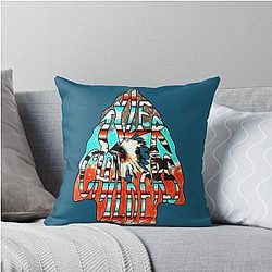 Graphic Art Tyler Childers Bluegrass Musical Vaporwave Throw Pillow