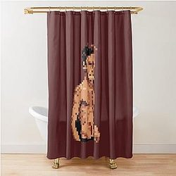 Pixel Art Tyler Durden Shower Curtain