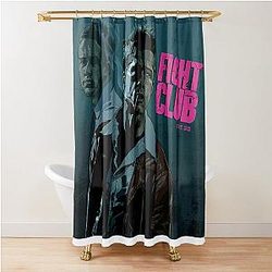 Fight Club Drawing The Narrator and Tyler Durden Shower Curtain