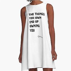 The Things You Own Tyler Durden quote A Line Dress