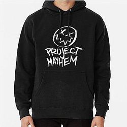 Project Mayhem White Fight Club Tyler Durden Hoodie
