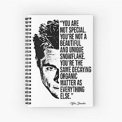 Tyler Durden quote Spiral Notebook