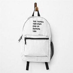The Things You Own, Tyler Durden quote Back Pack