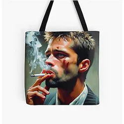 Tyler Durden Over Print Tote Bag