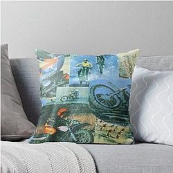 Tyler Durden Motocross Throw Pillow