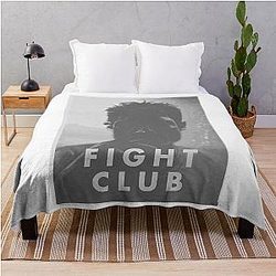 Tyler Durden Fight Club Movie Fan Art Throw Blanket