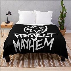Project Mayhem White Fight Club Tyler Durden Blanket