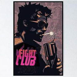 Fight Club Tyler Durden Smoking Dynamite Poster