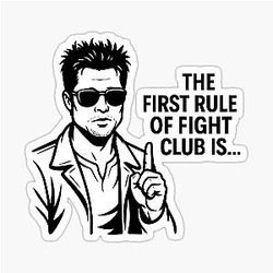 Fight Club First Rule Cult Movie Quote Tyler Durden Cinema Art
