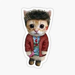 Tyler Durden Kitty Sticker